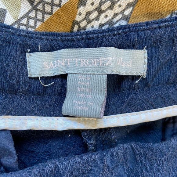 ST. TROPEZ WEST‎ Blue Cropped Pants - Picture 9 of 10